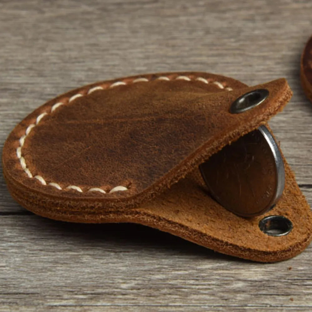Water Shape Cow Leather Keychain Key Ring for Access Control