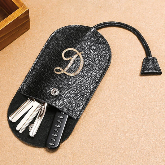 Cow Leather Key Bag Organizer Pouch Cover Key Case Keychain Wallet