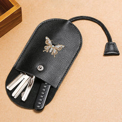Cow Leather Key Bag Organizer Pouch Cover Key Case Keychain Wallet