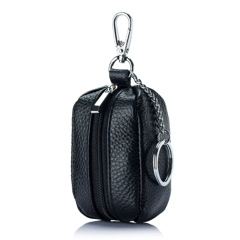 Cow Split Leather Key Holder House Keychain Bag Organizer Car Key Case Pouch