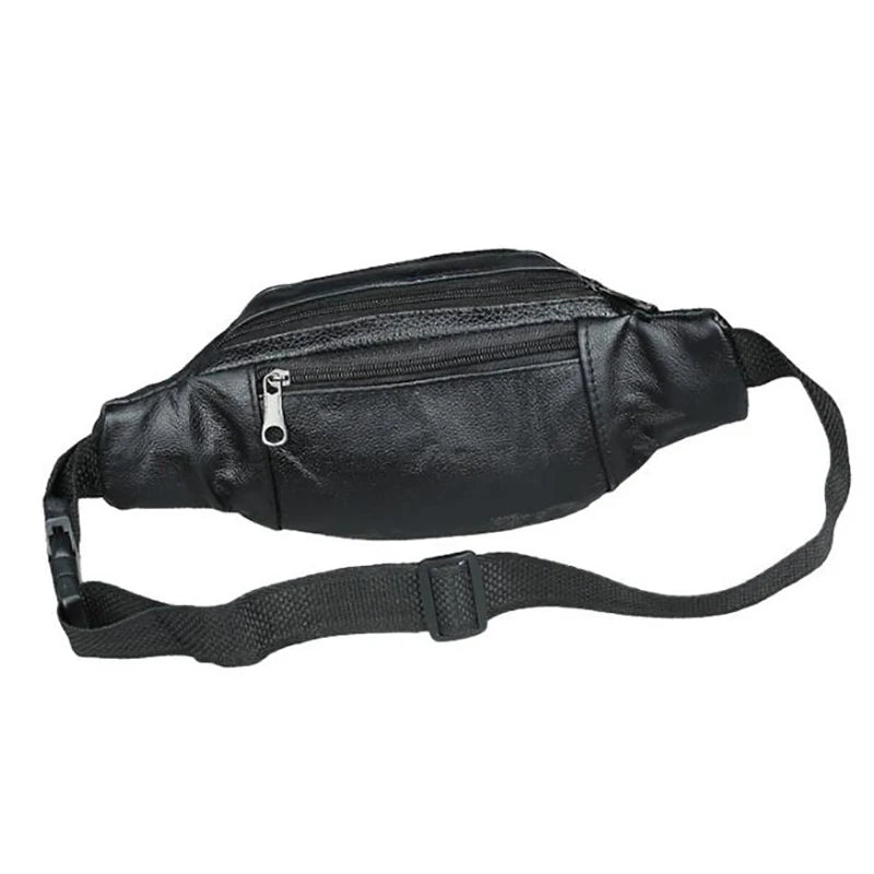 Cowhide Bag Waist Pack Fanny Pack Cell Phone Belt Pouch Shoulder Chest Pack