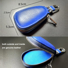 Cowhide Key Holder Wallet Men Business Car Key Chain Case