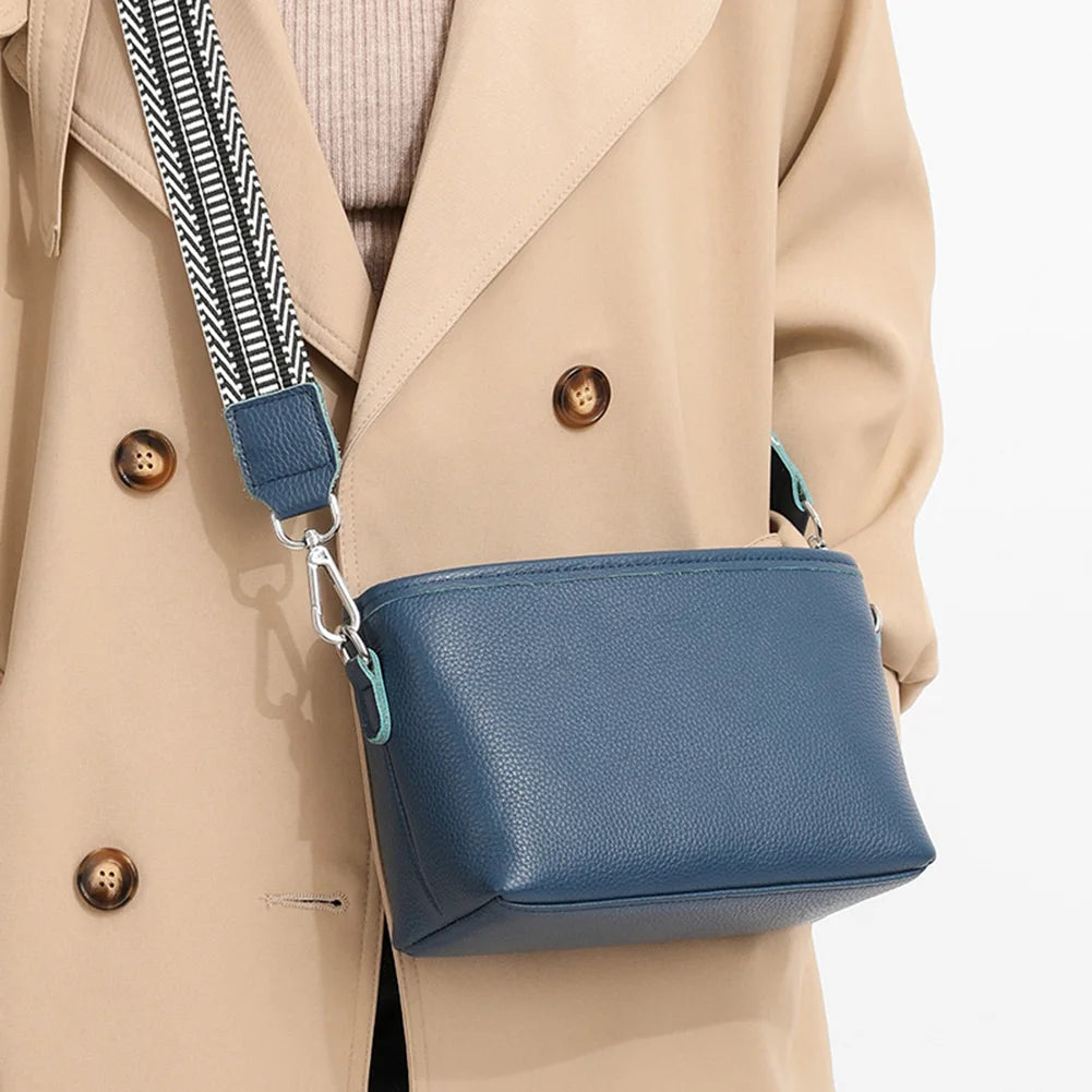Cowhide Leather Classic Handbag for Women Tote Shoulder Bag