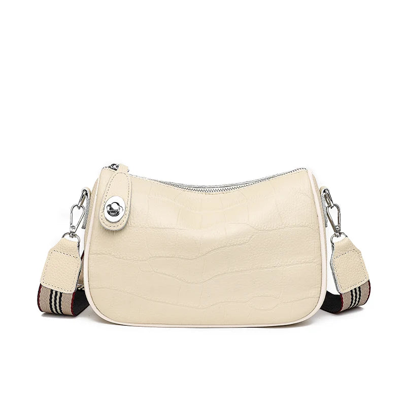 Yellow Cowhide Leather Crossbody Bag for Women Summer Handbag and Purses