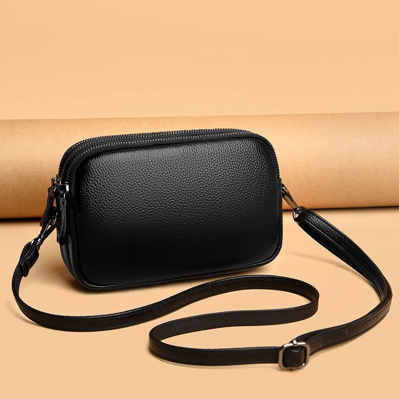 Cowhide Women's Shoulder Bag Crossbody Messenger Summer Handbag