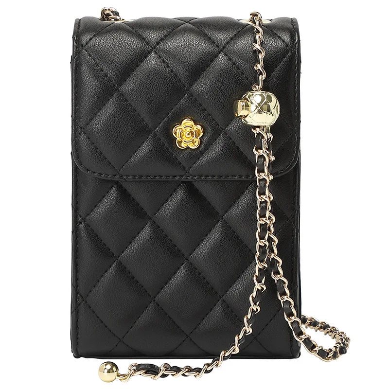 Cowhide Leather Crossbody Bag for Women Chain Mini Messenger Bag