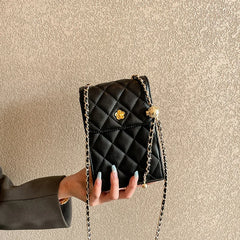 Cowhide Leather Crossbody Bag for Women Chain Mini Messenger Bag