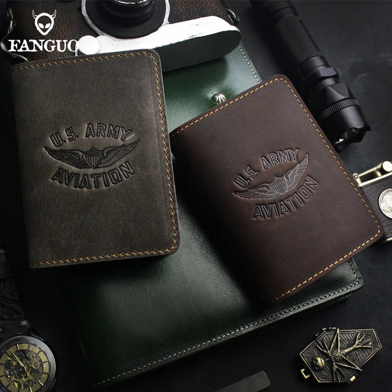 Crazy Horse Leather Driver Holder Car Auto Documents Driving Wallet