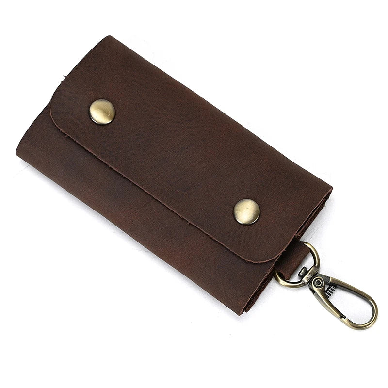 Vintage Leather Key Wallet for Men Women