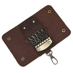 Vintage Leather Key Wallet for Men Women