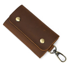 Vintage Leather Key Wallet for Men Women