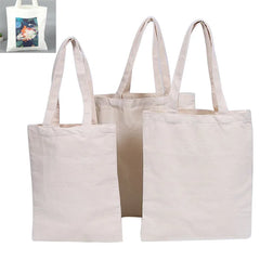 Creamy White/Natural Canvas Shopper Bag Large-capacity