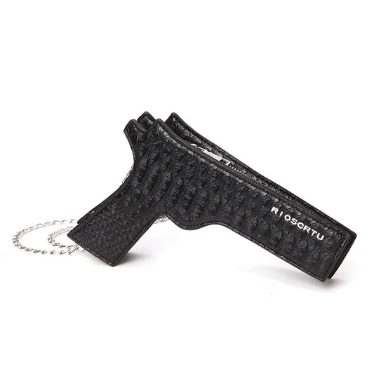 Gun Shape Crossbody Bag Funny Chain Women Shoulder Purse