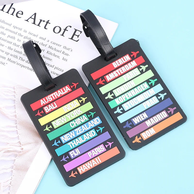 3D Soft PVC Luggage Tag Travel Backpack Label