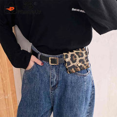 Animal Pattern Waist Belt Bag Vintage PU Leather Mini Money Purse