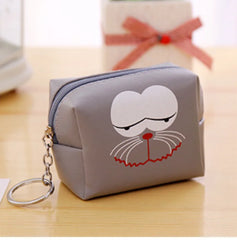 Cute Cartoon Wallet PU Leather Coin Key Bag Female Handbag Zipper Zero Wallets