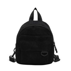 Corduroy Mini Backpack Rucksack for School or Travel