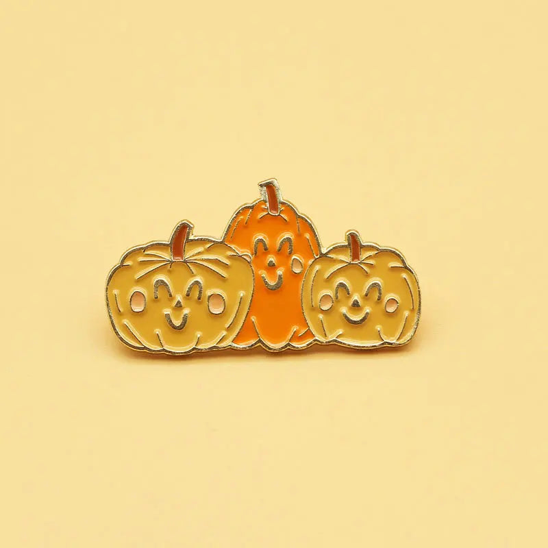 Halloween Pumpkin Cartoon Badges Backpack Hat Bag Collar Lapel Brooch