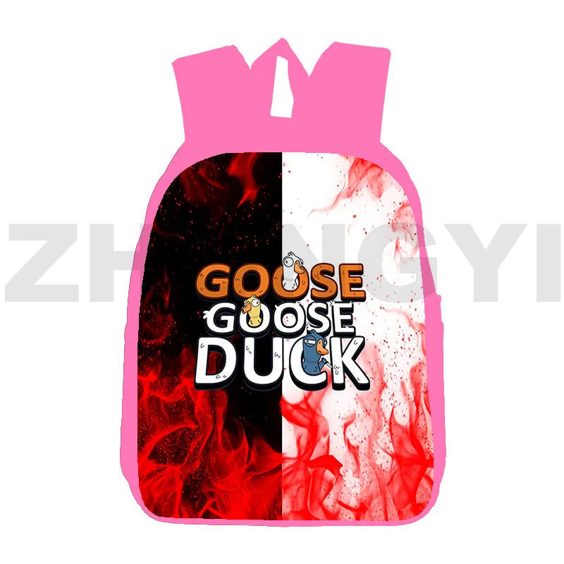 Cute Goose Duck 3D Print Backpack 12/16 Inch Waterproof Laptop Bag for Kids