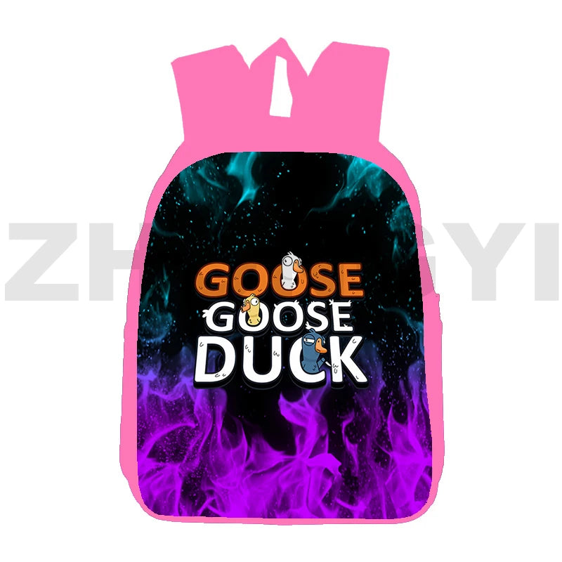 Cute Goose Duck 3D Print Backpack 12/16 Inch Waterproof Laptop Bag for Kids