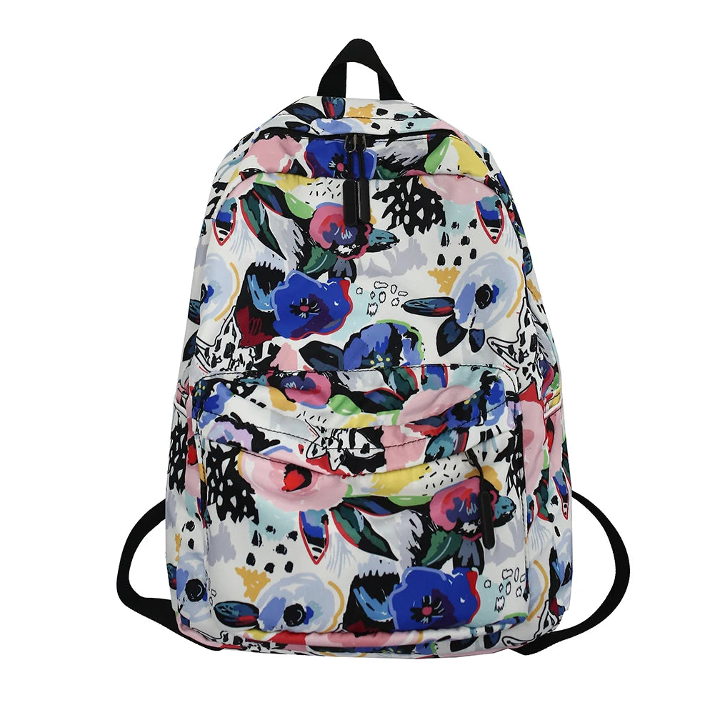 Creative Graffiti School Backpack Multi-layer Pockets Girls School Bags Backpack