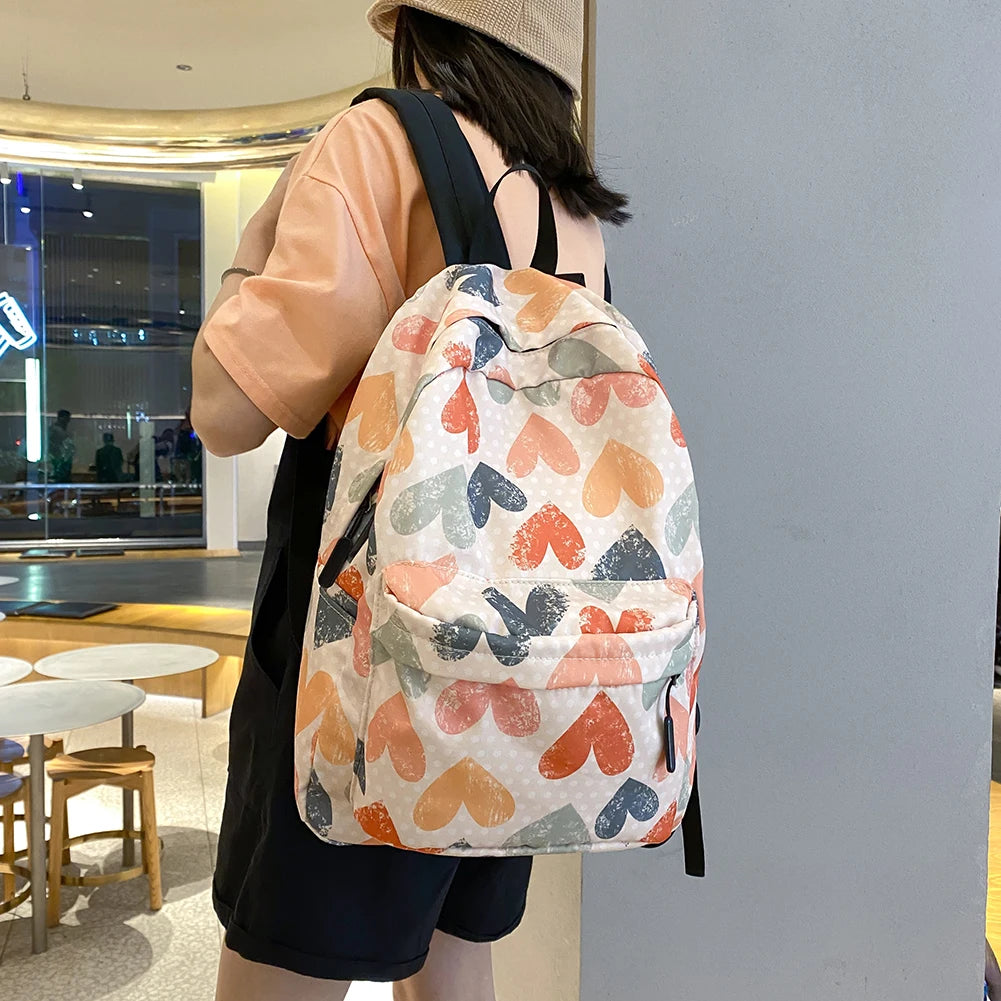 Creative Graffiti School Backpack Multi-layer Pockets Girls School Bags Backpack
