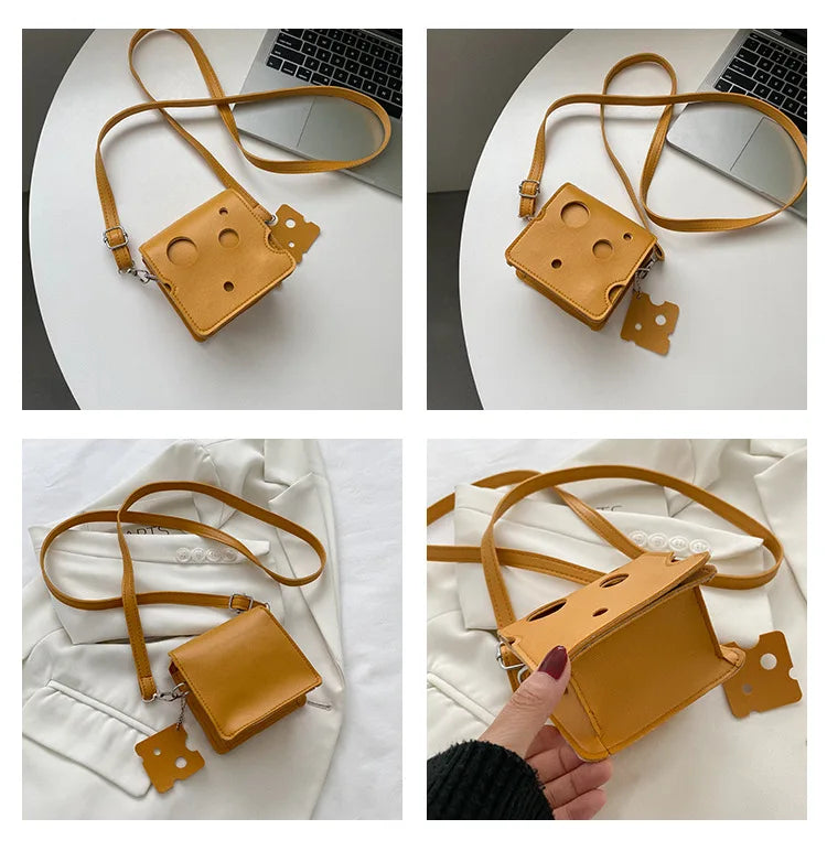 Cheese Shape Triangle Shoulder Bag for Women