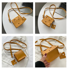 Cheese Shape Triangle Shoulder Bag for Women