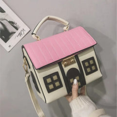 House Shape Women Handbags PU Leather Shoulder Crossbody Bags
