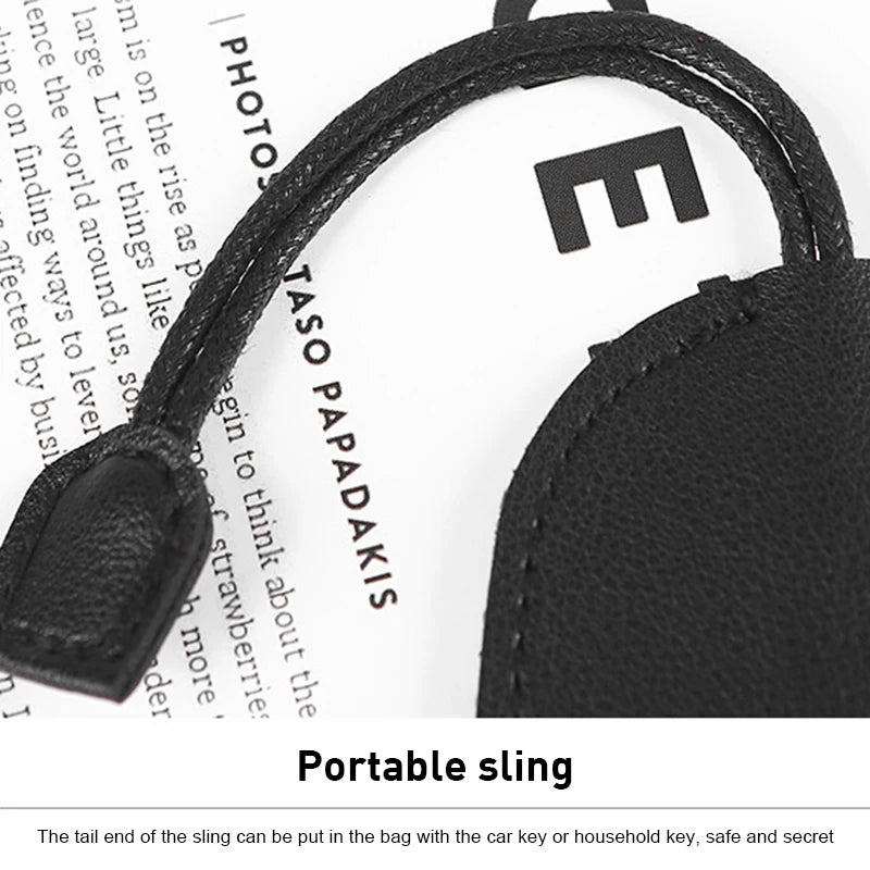 Leather Car Key Case Cartoon Key Bag Pull Key Cover Men Women Storage Bag