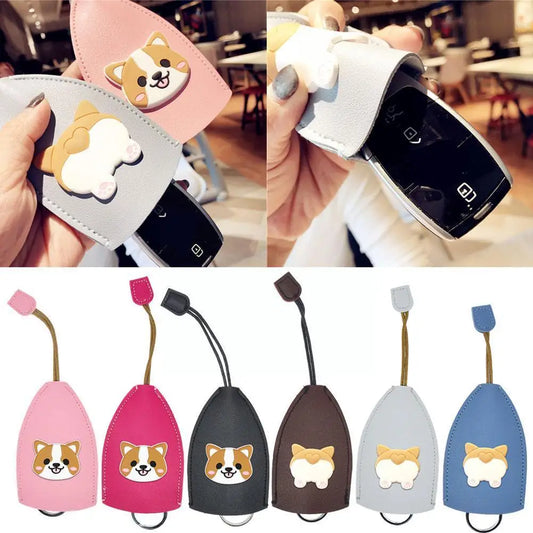 Shiba PU Leather Key Bag Large Capacity Car Key Holder Pouch
