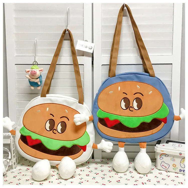 Creative Style 3D Hamburger Ice Cream Shoulder Bags