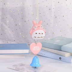 Totoro Charm Keychain Ceramic Pendant No Face Man Doll Key Ring Bag Hold