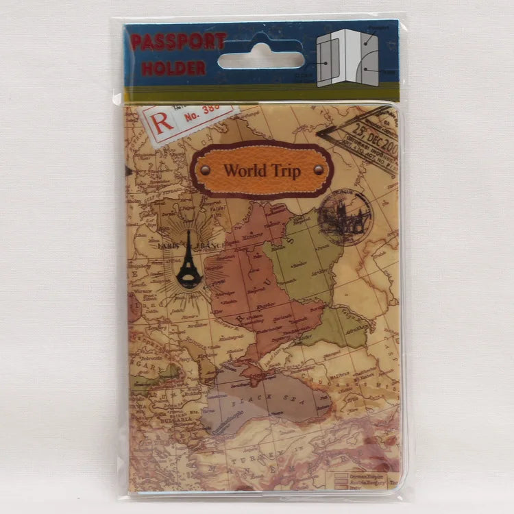 Passport Holder Wallet Travel ID Address PU Leather Men Women Cover
