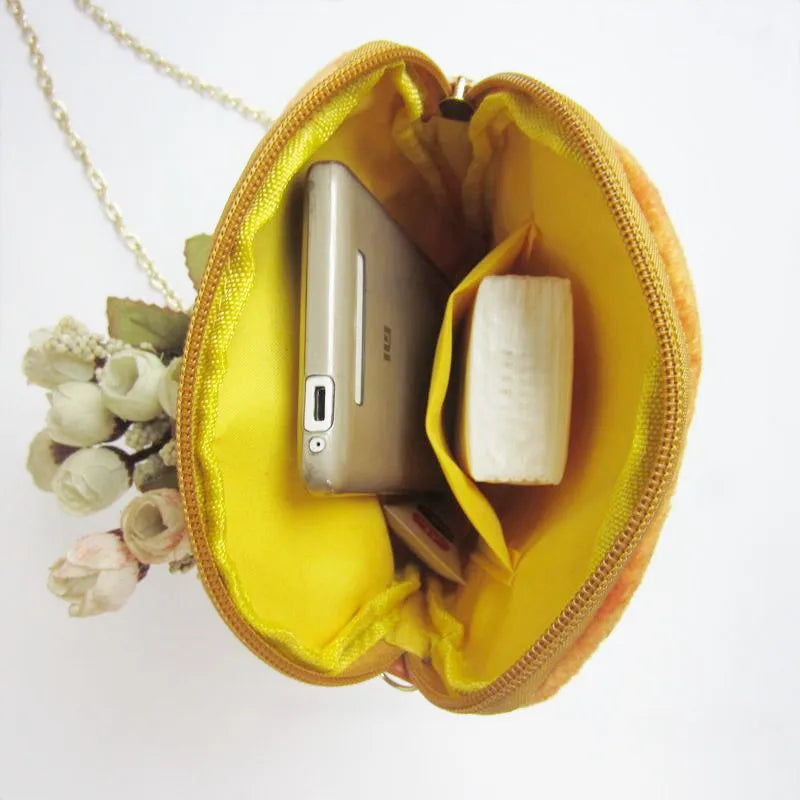 Creative Shoulder Bag Poached Egg Toast Bread Chain Mini Bag