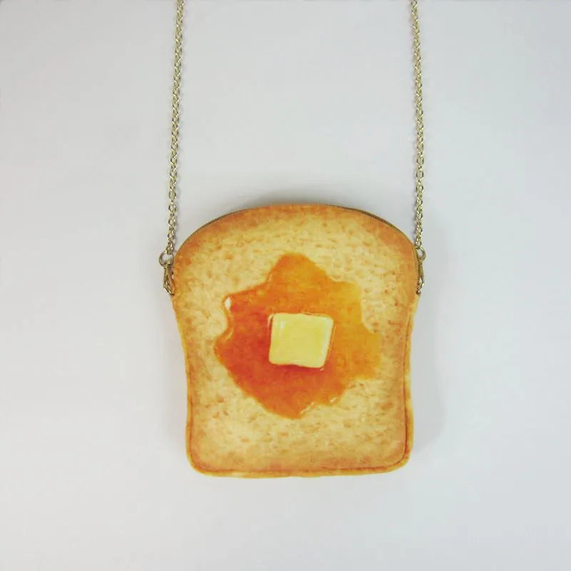 Creative Shoulder Bag Poached Egg Toast Bread Chain Mini Bag