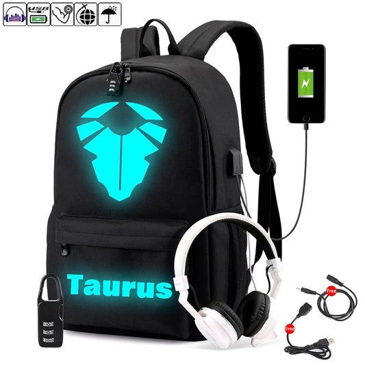 12 Constellation Canvas Backpack for Kids