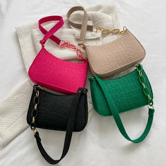 Crescent Saddle Bag Dermatoglyph Women Shoulder Bag