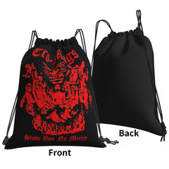 Cro-Mags Show No Mercy Tour Drawstring Bag Gym Softback Large Eco Friendly