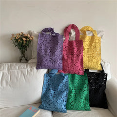 Crochet Lace Hand-woven Beach Women's Small Handbag Lightweight Portable
