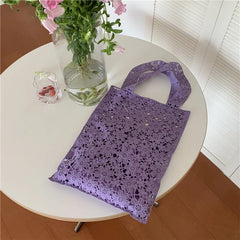 Crochet Lace Hand-woven Beach Women's Small Handbag Lightweight Portable