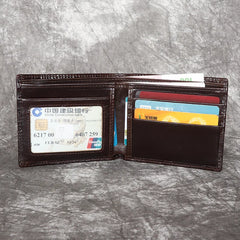 Crocodile Embossed Leather Men's Wallet Slim Bifold Vintage