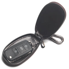 Crocodile Head Leather Car Key Wallet Holder Zipper Case Bag