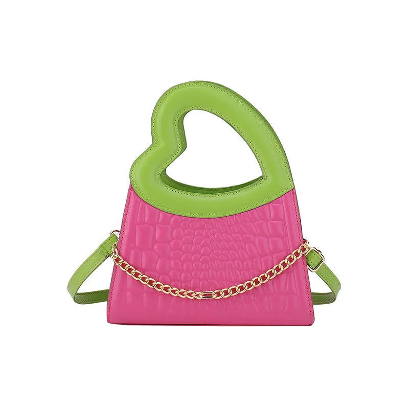 Crocodile Pattern Small Tote Bag Handbag for Women