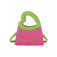 Crocodile Pattern Small Tote Bag Handbag for Women