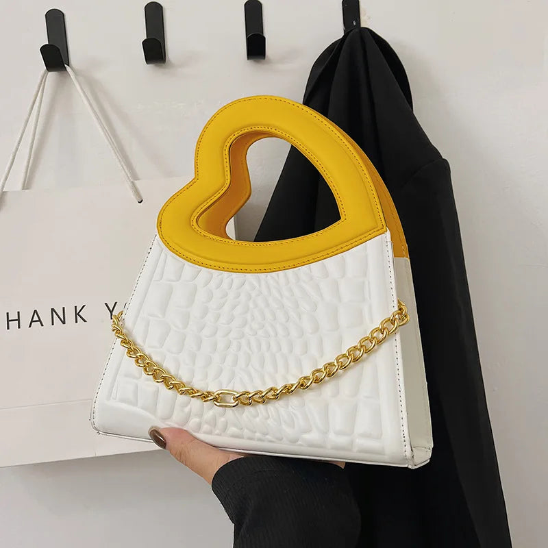Crocodile Pattern Small Tote Bag Handbag for Women