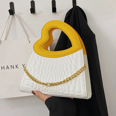Crocodile Pattern Small Tote Bag Handbag for Women