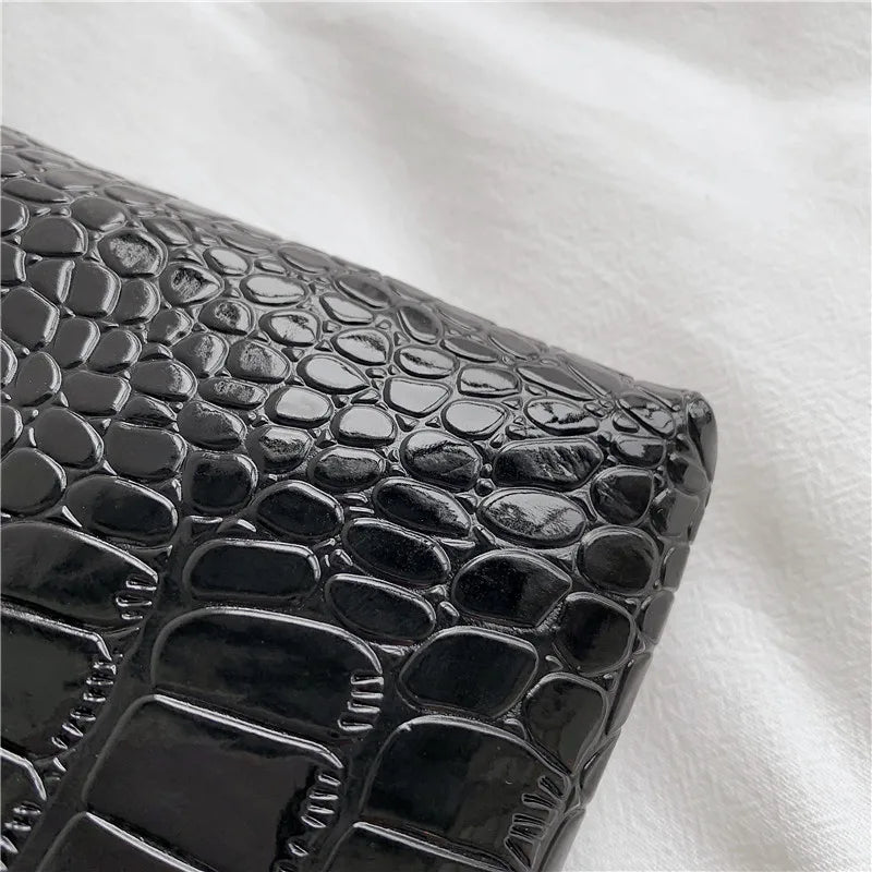 Crocodile Pattern Clutch Bag Envelope Purses