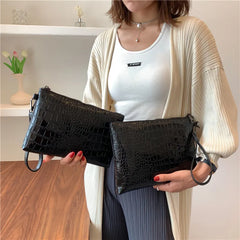 Crocodile Pattern Clutch Bag Envelope Purses