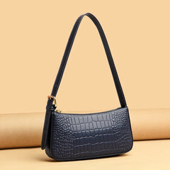 Crocodile Pattern Cow Leather Shoulder Crossbody Bag for Women Ladies Handbag